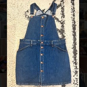 Madewell denim overalls w/ skort